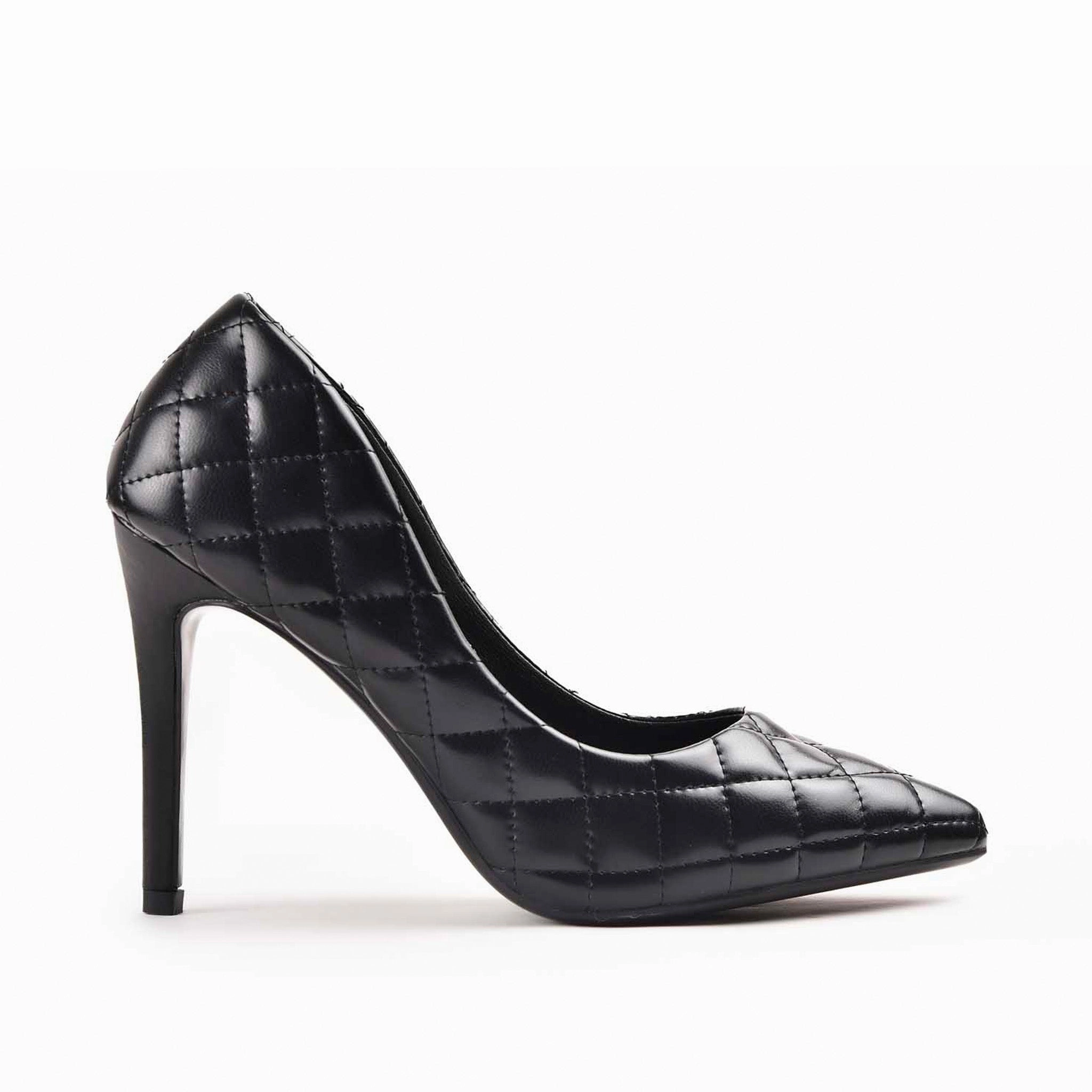 Stylish Black Quilted High Heel Pumps | 470M-C Gucci High Heels Mit Glitzer