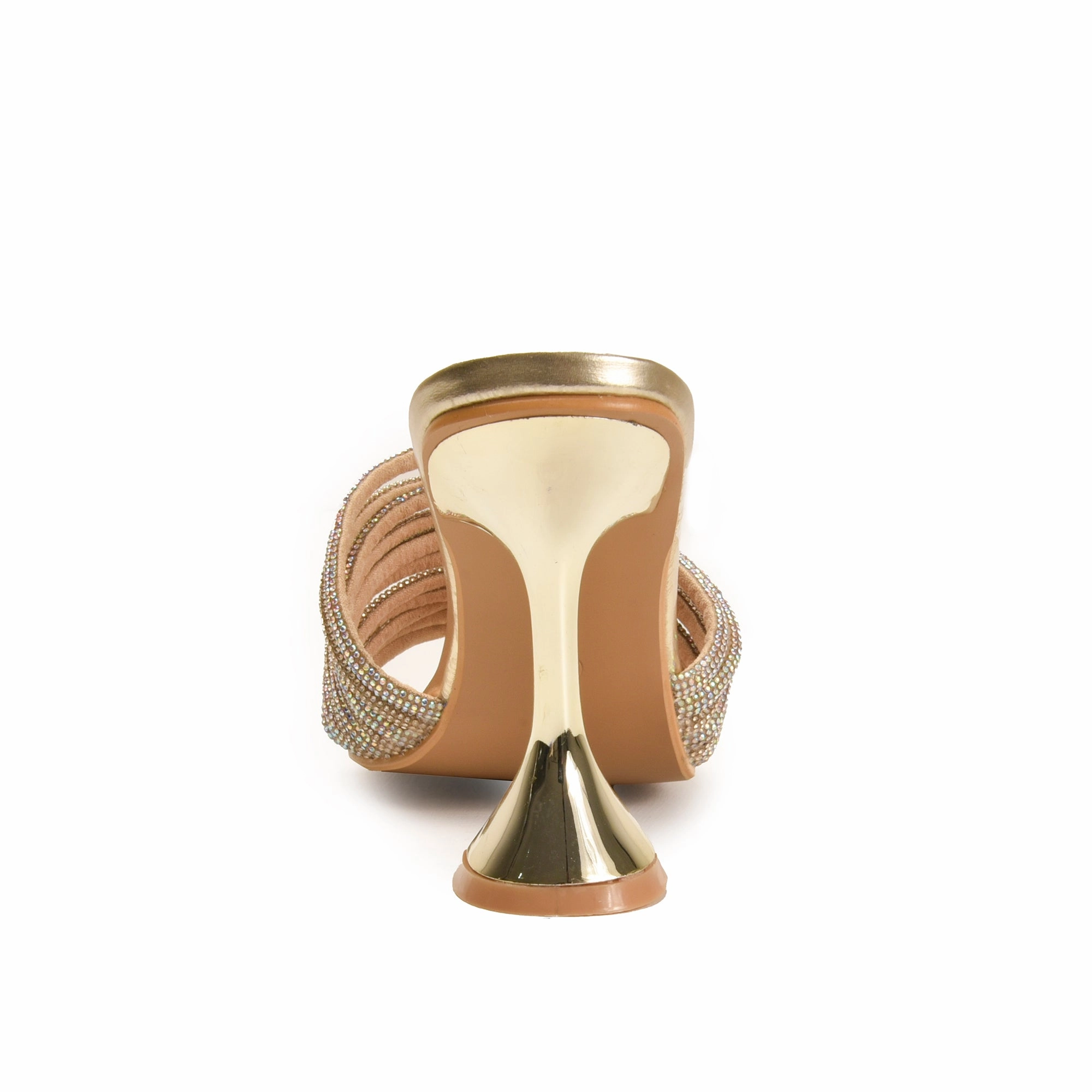 Stylish Gold Beaded High Heels | 577L-X Pin On High Heels