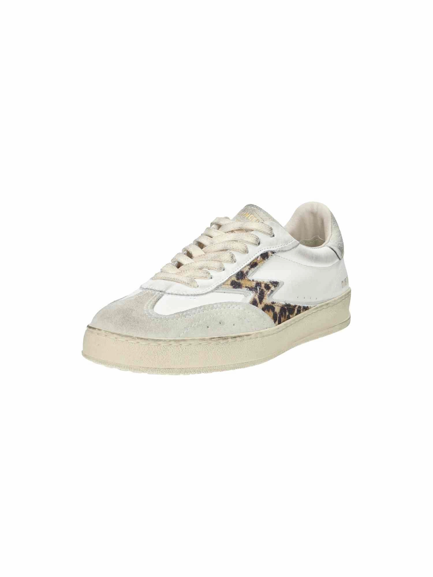 Club Deluxe Torn Canvas Leoprad Print M Logo White Brushed Sneaker Store Nürnberg