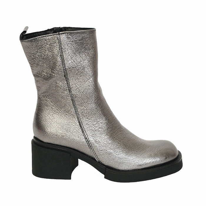 Petty Block Heeled Ankle Boots Prima Ballerina - Metallic Boots Fucile