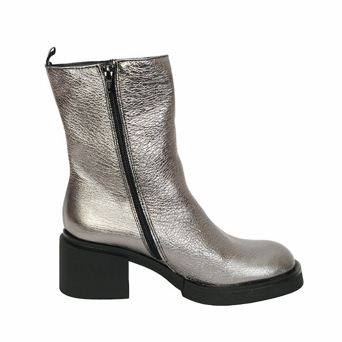Prima Ballerina - Metallic Boots Fucile Ankle Boots Reissverschluss