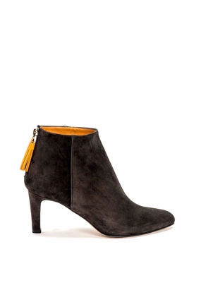 Ankle Boots Petite Ankle Boots aus Reversleder in Schokoladenbraun
