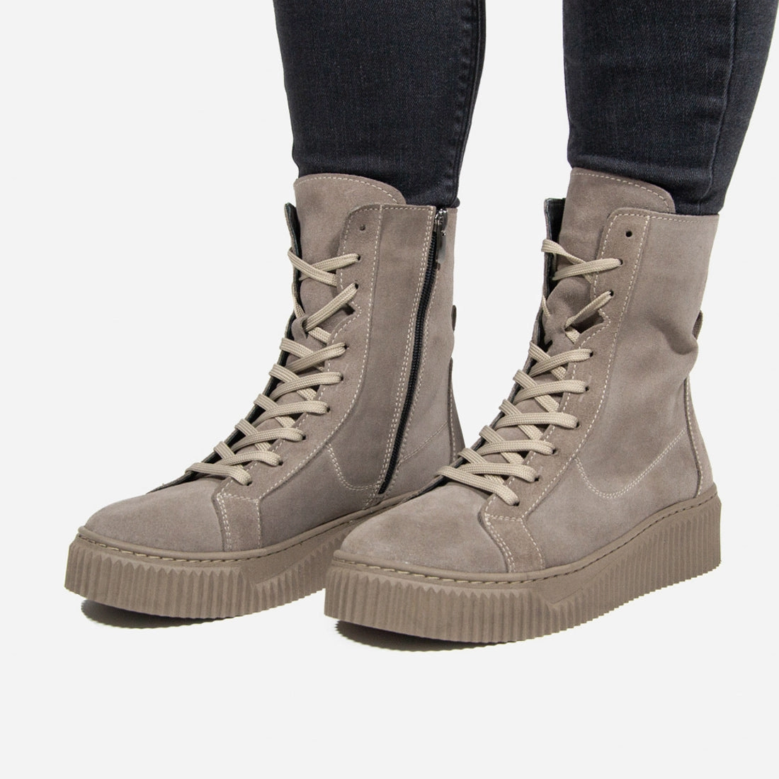 Heels Plateau Ankle Boots Damen Stiefeletten Looke JOLEE