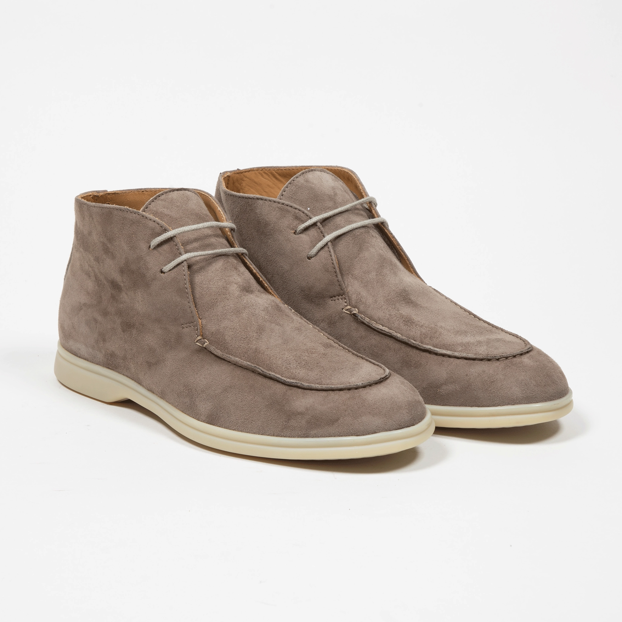 Kiomi Stiefel Suitery Chukka Boots Velours Leder Taupe