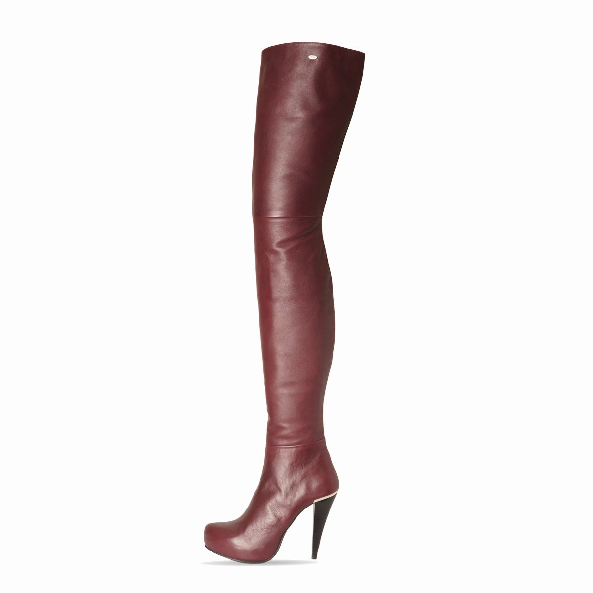 Super lange Overkneestiefel (Modell 318) Leder bordeaux Atmungsaktive Stiefel
