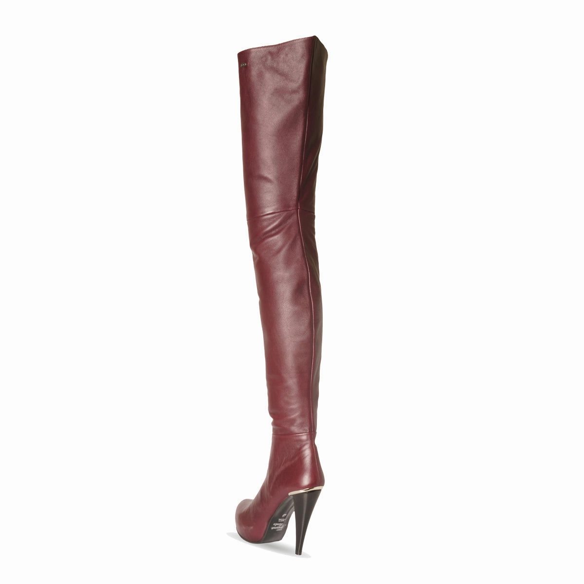 Super lange Overkneestiefel (Modell 318) Leder bordeaux Stiefel 90er