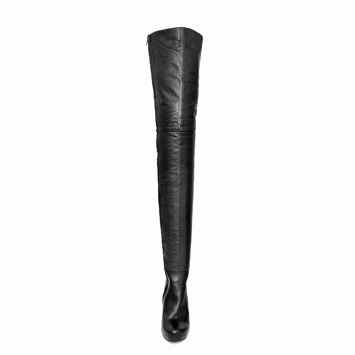 Super lange Overkneestiefel (Modell 318) Leder schwarz Plateau Stiefel Kombinieren