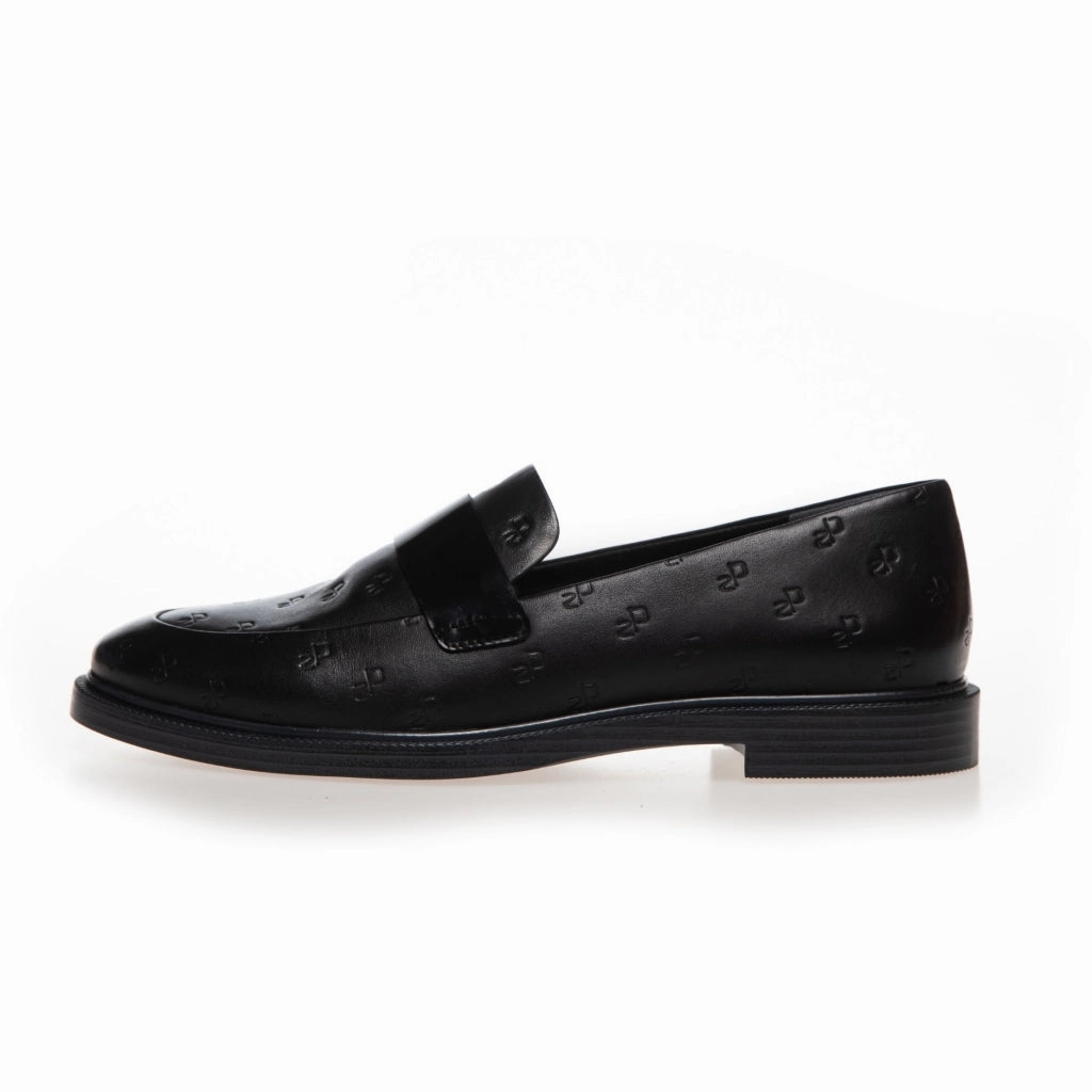 Leather Sole Penny Loafers HISTORY WIBES PLAIN - BLACK PATENT
