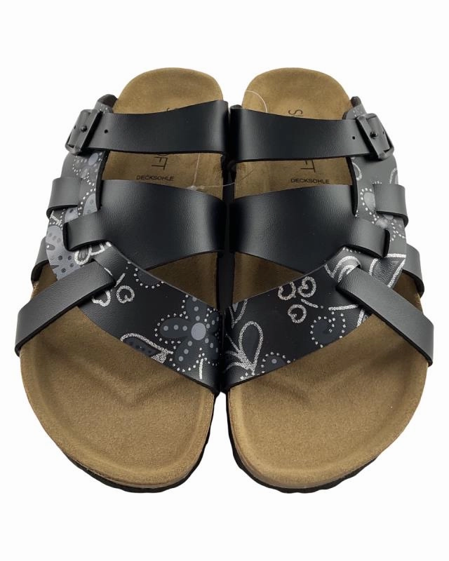 SUPERSOFT Damen Hausschuhe Pantoletten  274 052  Black Multi High Heels With Snake