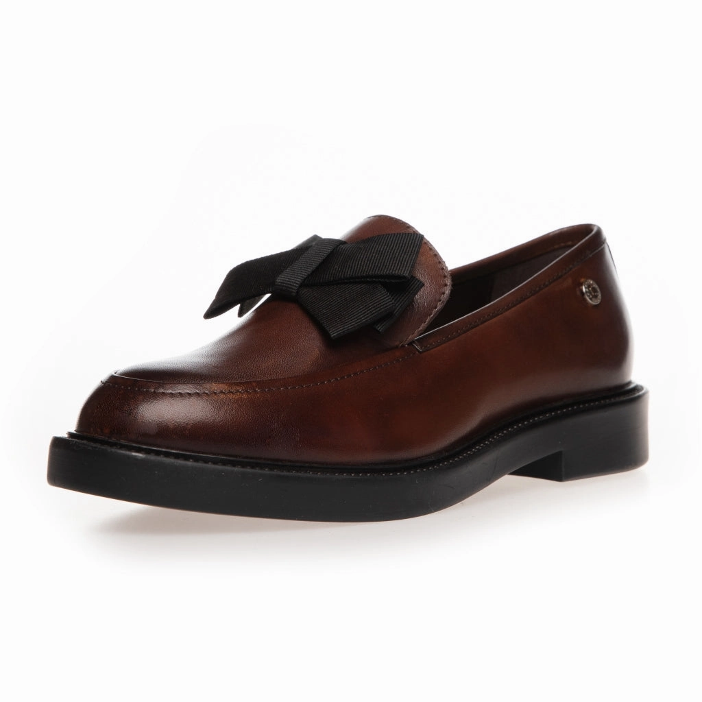 SURROUND ME LEATHER - BROWN Ganni Loafers Snake