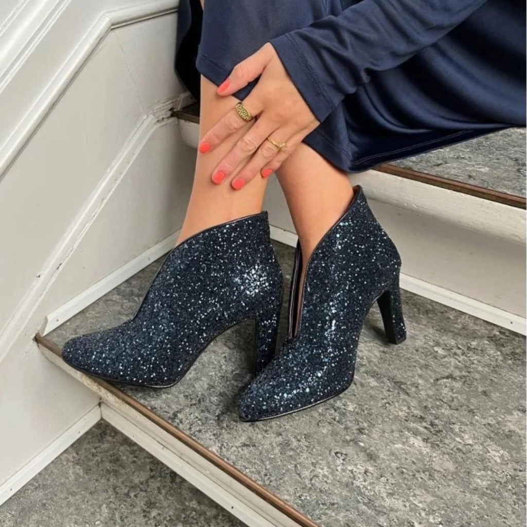 Padded Ankle Boots SUS GLITTER - BLUE GLITTER