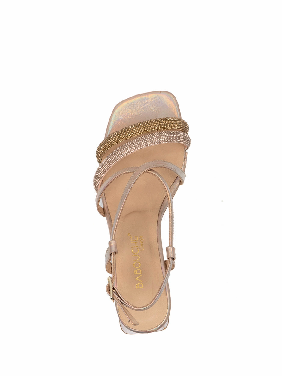 Sandalen Dunja Layla | Sandalet Nude Roze goud