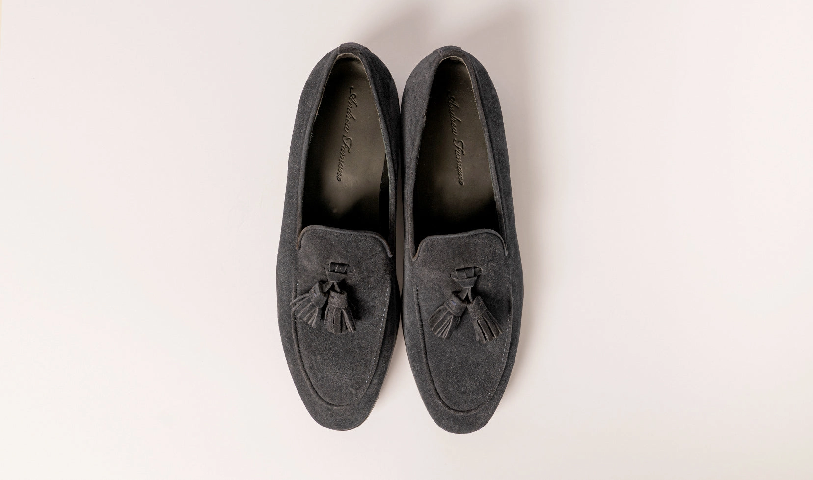 Designer Suede Loafers Tassel-Loafer Blau