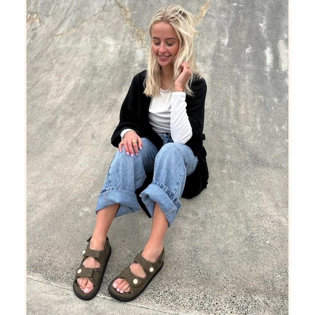 THE PEARL SANDAL - ARMY GREEN Ugly Sandalen