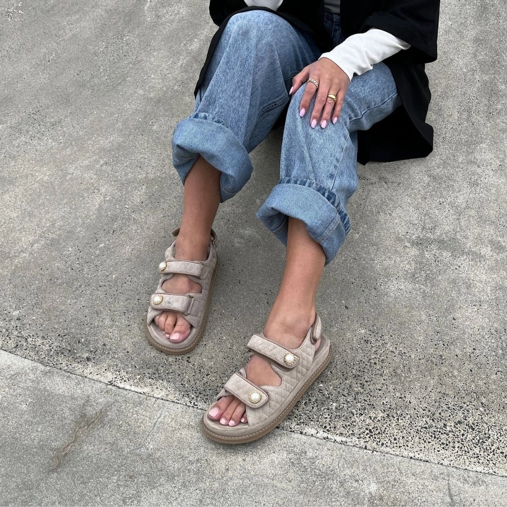 Sandalen Leder 31 THE PEARL SANDAL - BISCUIT