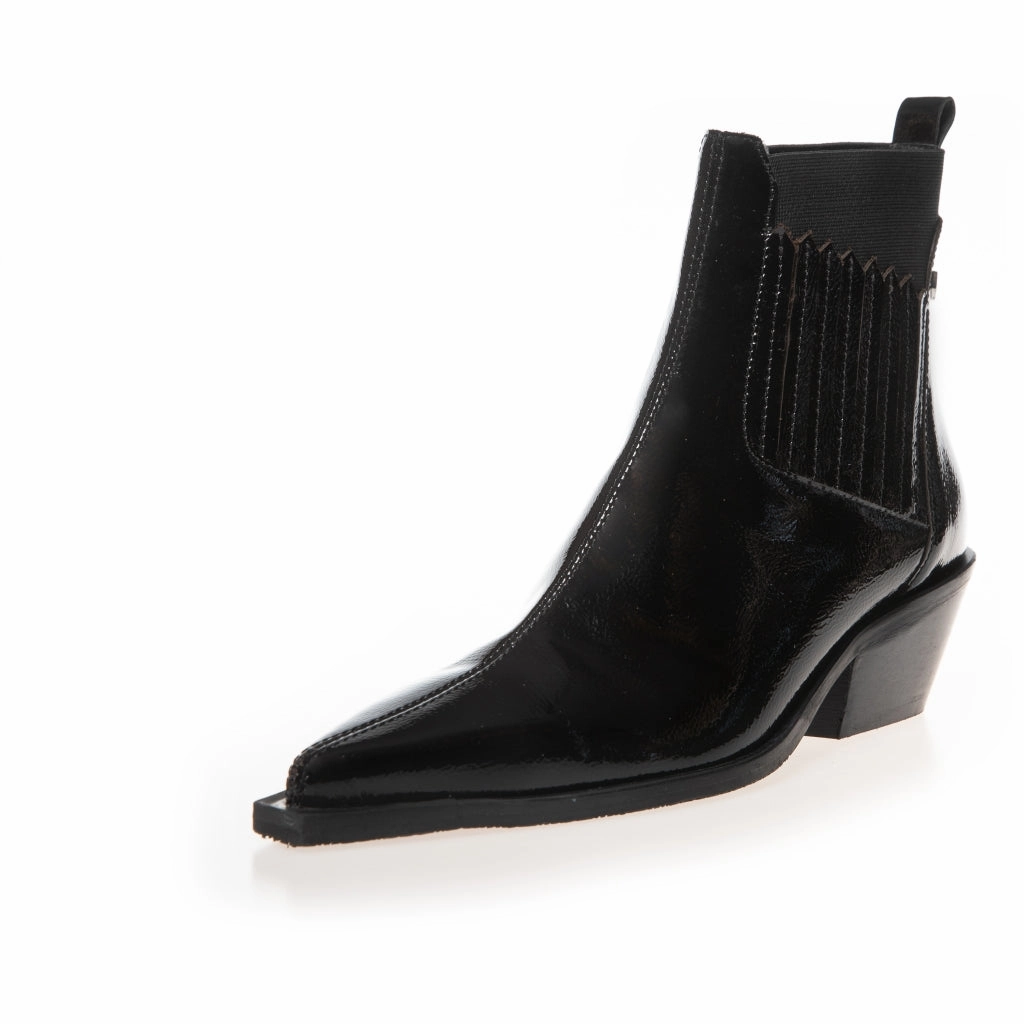 THE WALKING BOOT PATENT - BLACK PATENT Stiefel Wasserdichter