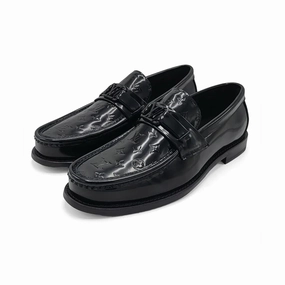 MAJOR LOAFER EMBOSED BLACK COL L/V SHOES MEN Belgian Loafers Nyc