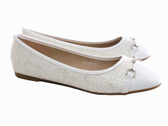 Damen Slipper Halbschuhe Ballerina Loafer Mokassins Slip On Flats Freizeit White # 3 Adrian Bex Loafers