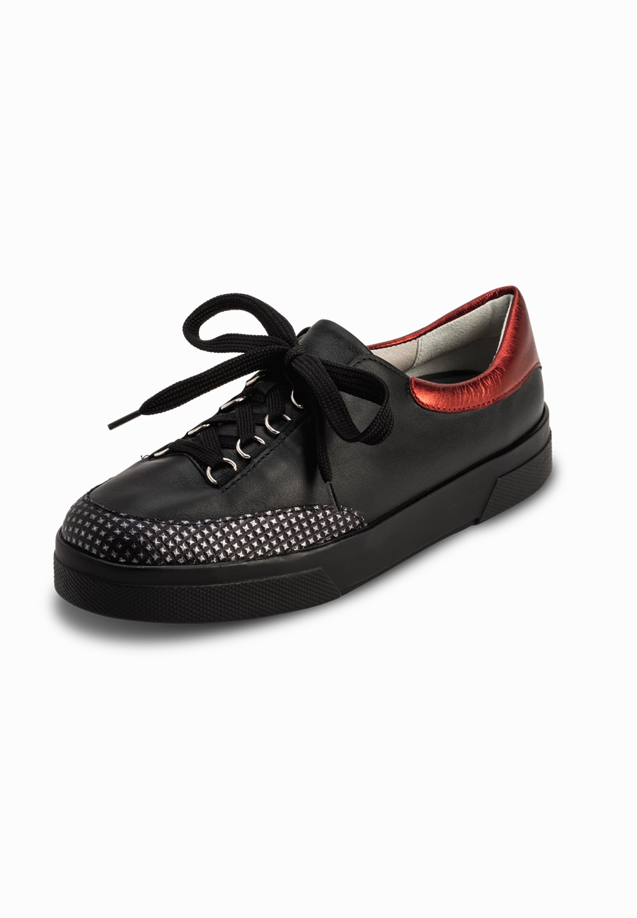 urbaner Plateau-Sneaker Nappaleder Casual Sneaker Herren