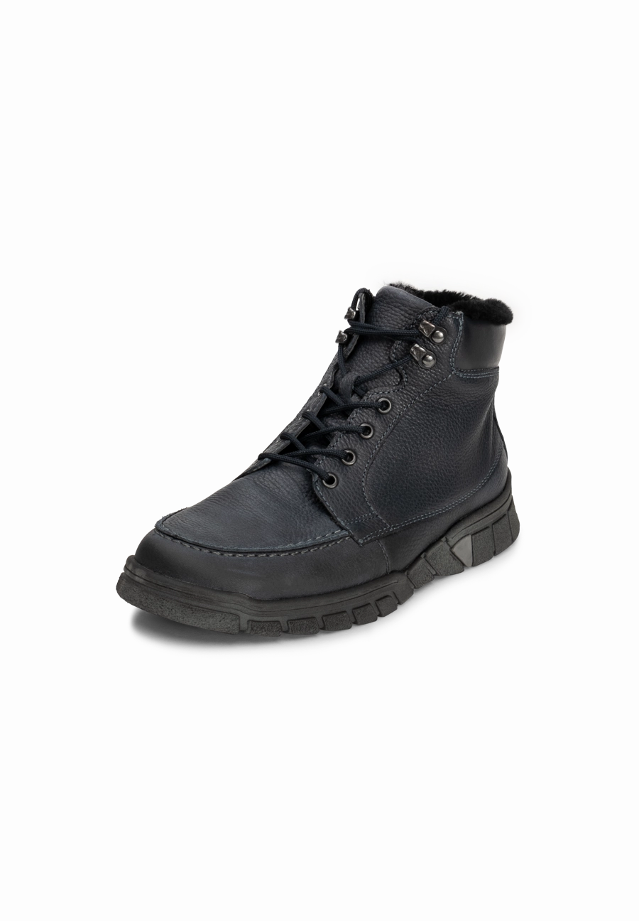 Ankle Boots With Silver Toe Cap ungewhnliche Stiefelette Nappaleder