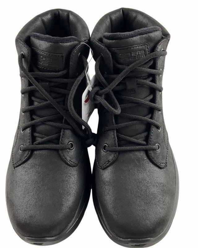 Skechers GO WALK Arch Fit 2.0 - Mountain View 144558/BBK Low Heel Leather Ankle Boots