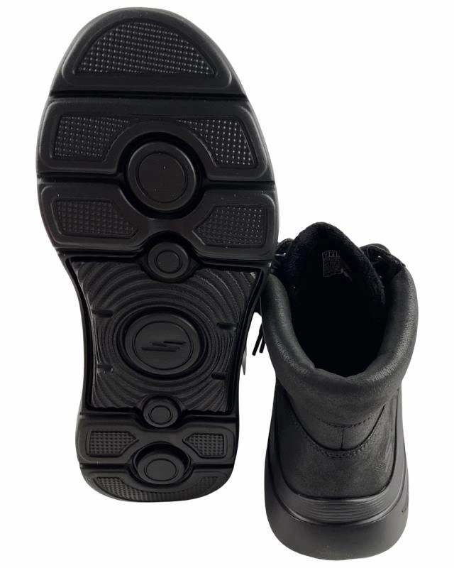 Skechers GO WALK Arch Fit 2.0 - Mountain View 144558/BBK Leather Track Ankle Boots