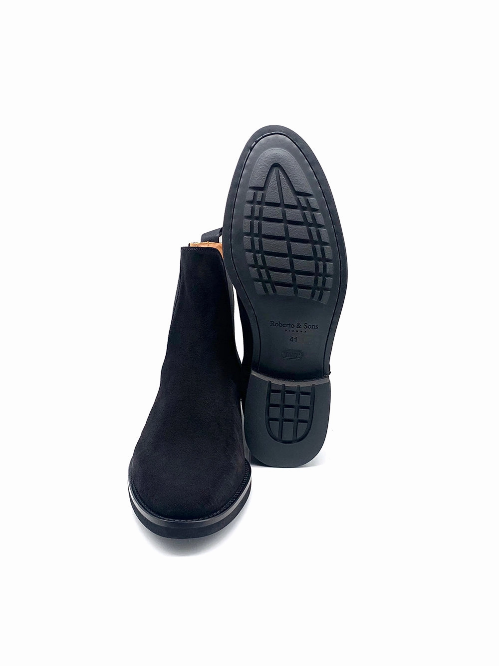 Olive Ankle Boots Herrenschuh Malaga - Rauleder Schwarz ( Premium Extra Light )