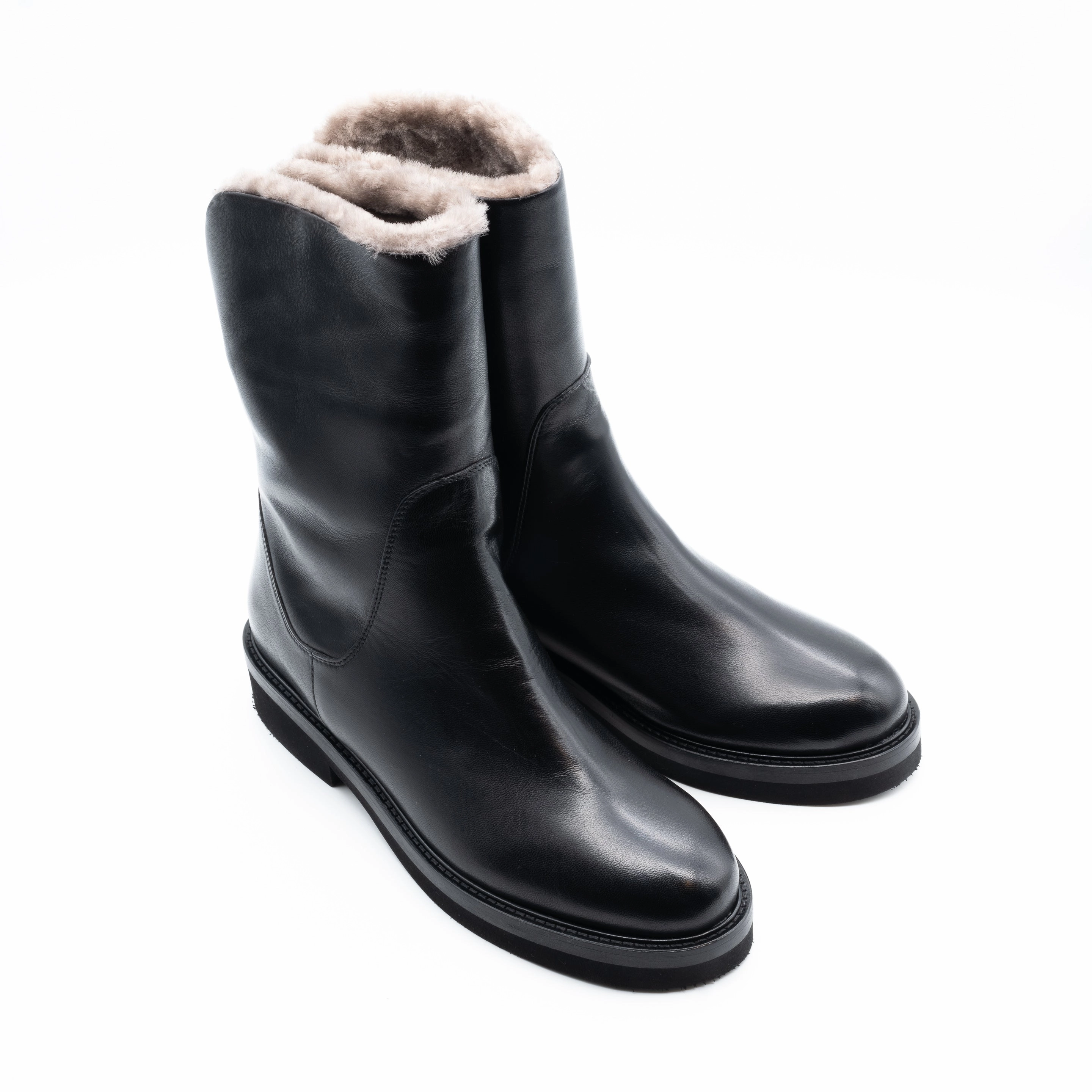 Rap Chelsea Boots Lammfellboots schwarz