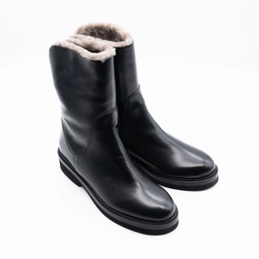 Lammfellboots schwarz Chelsea Boot Lems