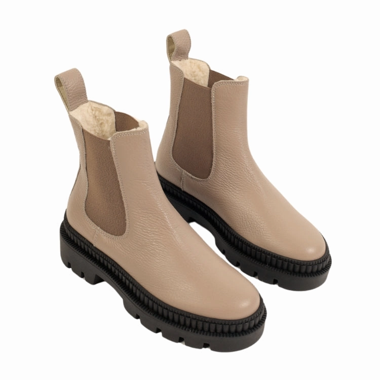 Lässige Stiefel KMB Chelsea Boots Taupe