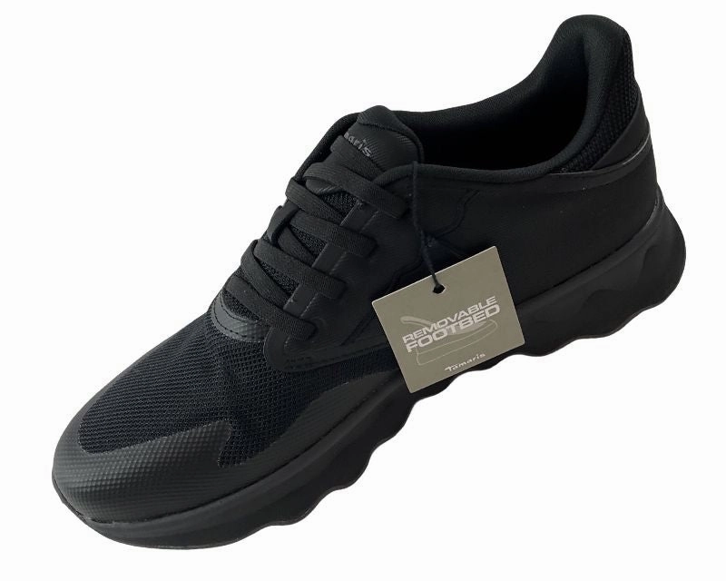 Sneaker Vegan Tamaris Damen Sneaker Low 1-23700-44 Schwarz Mesh-Textil