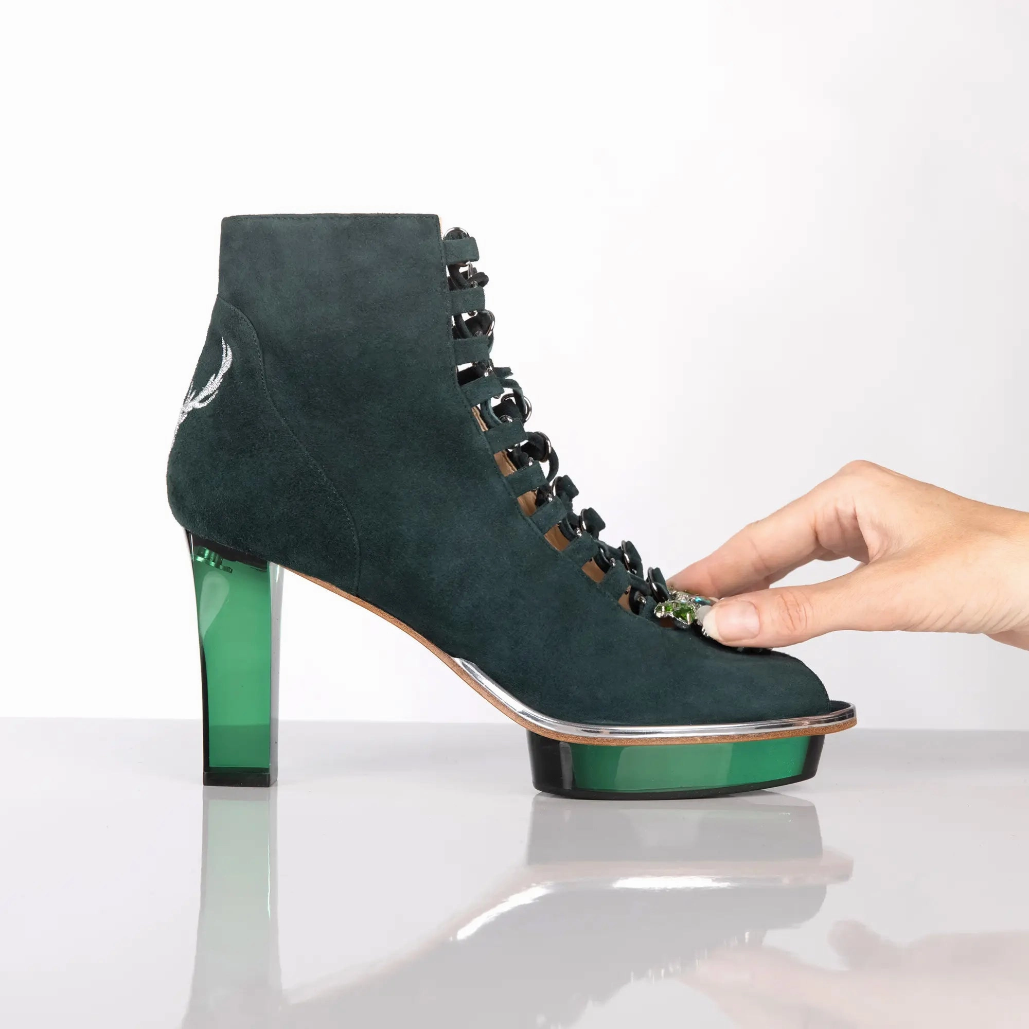 Best Ankle Boots For Skinny Jeans SMARAGDIS Peeptoes Stiefeletten Dirndlschuhe smaragdgrn