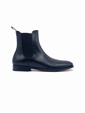 Buckle Ankle Boots Studded Herrenschuh Almeria - Kalbsleder Schwarz