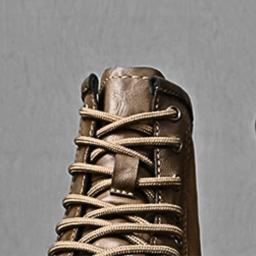 Grüne Stiefel Mit Absatz Schwarze Herrenstiefel mit modernem Outdoor-Stil