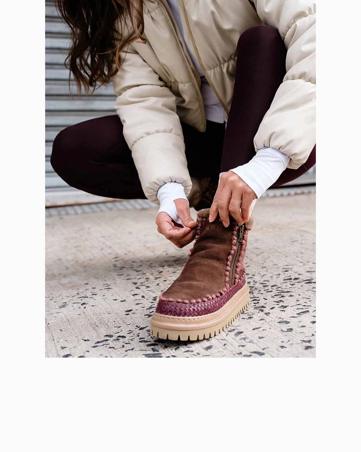 Laidback London Setsu 4.0 Floral Choc Suede Ankle Boots Absatz Outfit