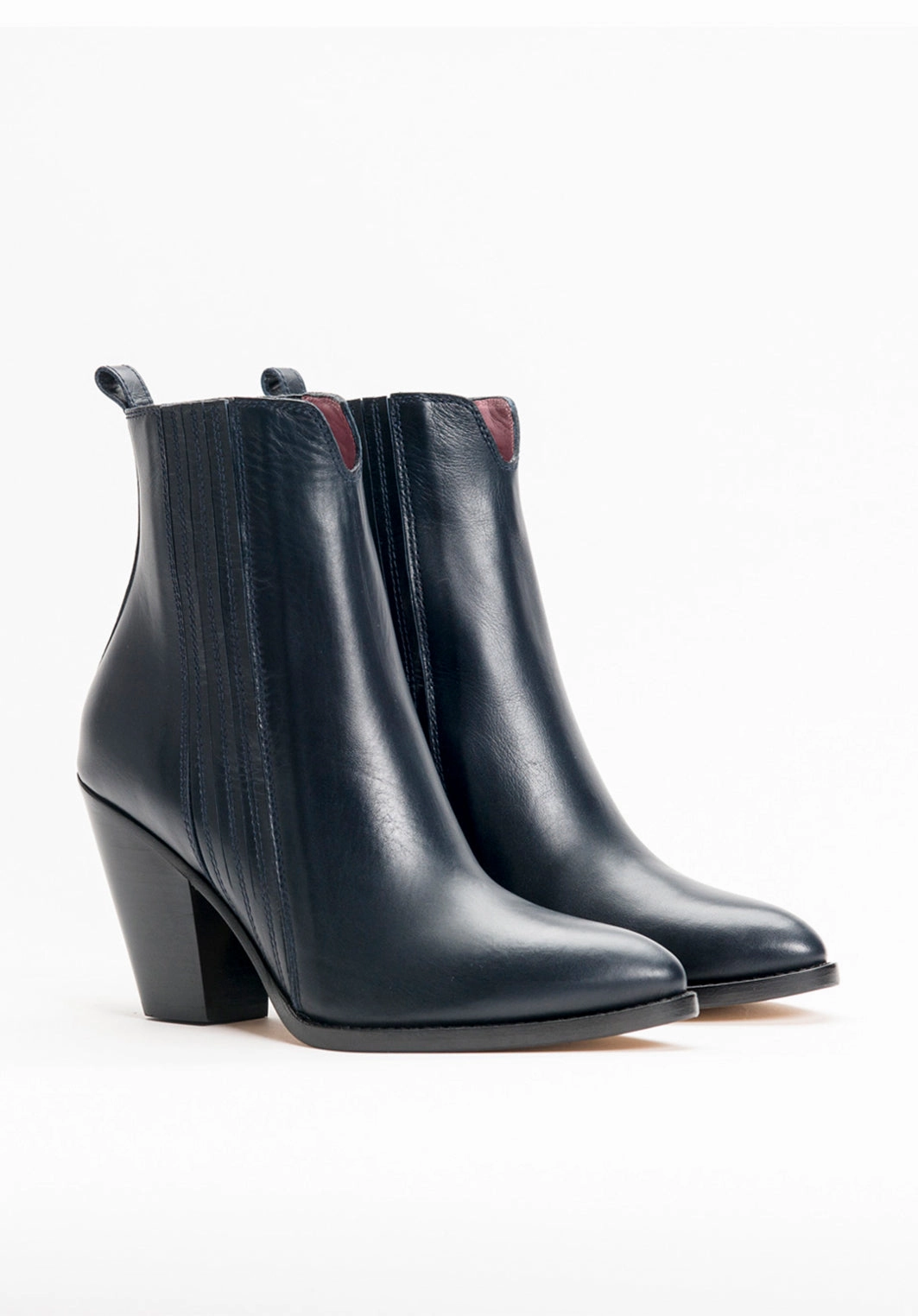 Stiefelette aus mit Elastikeinsatz in Navy Dr Martens Wedge Ankle Boots