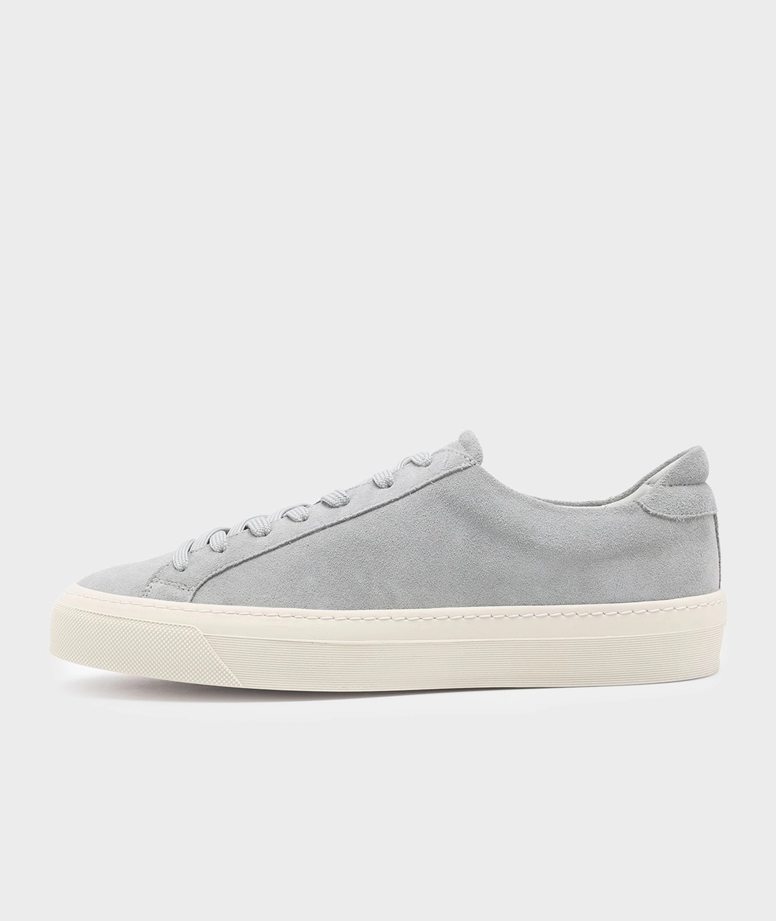 Weiße Sneaker Stoff Kit - Light Grey Suede