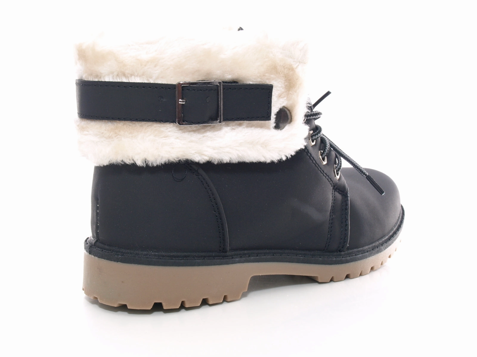 Damen Stiefeletten Biker Boots Outdoor Winterboots warm gefttert Black # 39 Ankle Boots Schuhe