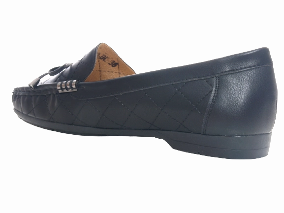 Loafers With Heel Damen Slipper Halbschuhe Ballerina Loafer Mokassins Slip On Flats Freizeit Black # 480