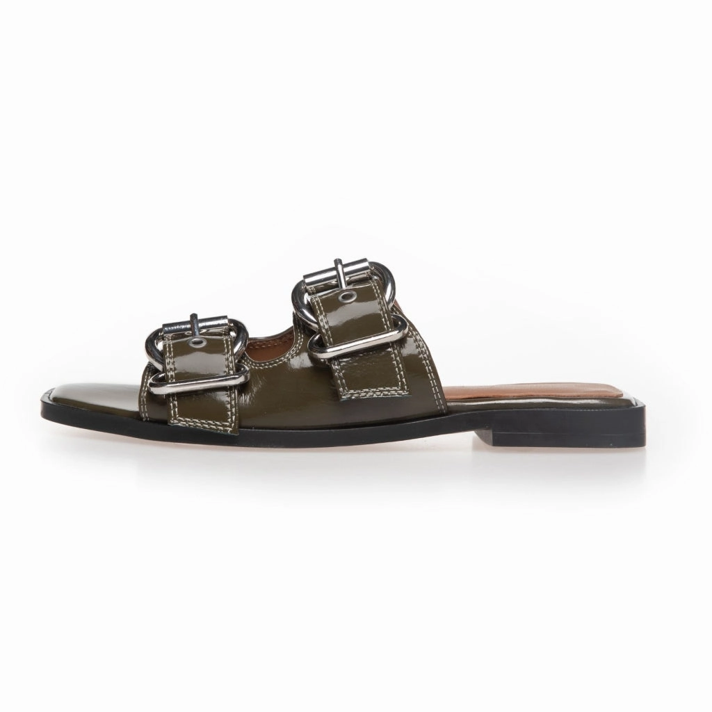 JUST BE YOU - GREEN Sandalen Blockabsatz Creme