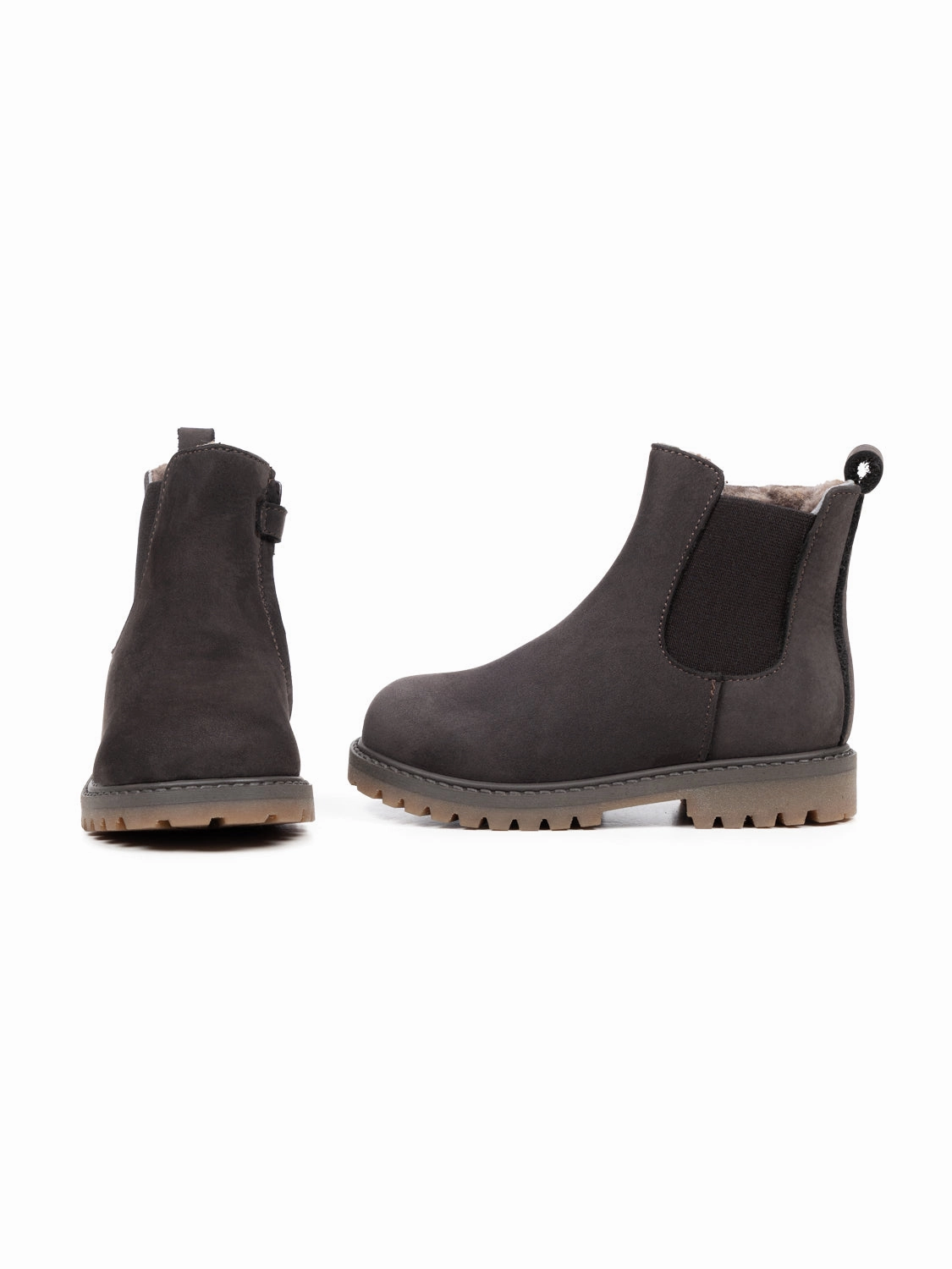 Aldi Nord Winterstiefel Polacco Beetols Montone Geftterte Leder-Stiefelette - Braun