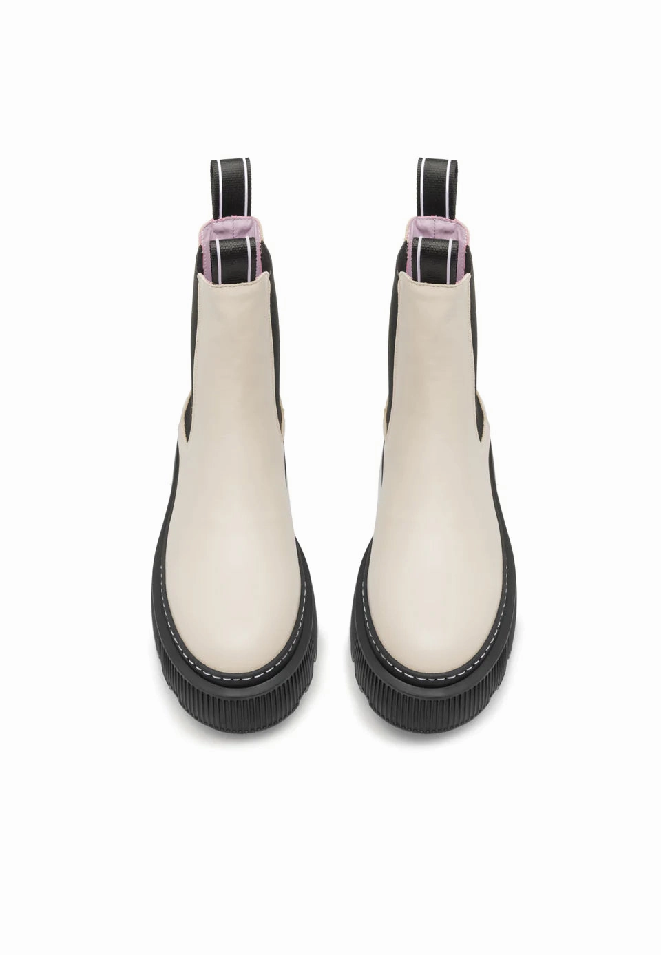 High Top Chelsea Boots TRIXY LEATHER BOOT OFF WHITE