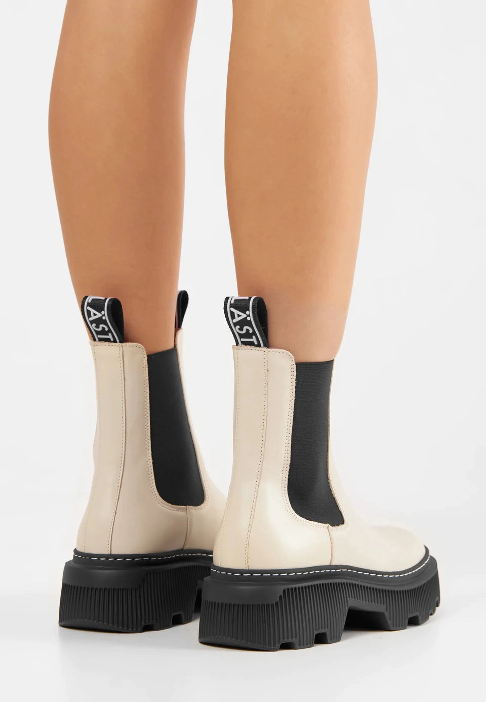 TRIXY LEATHER BOOT OFF WHITE Chelsea Boots Grau