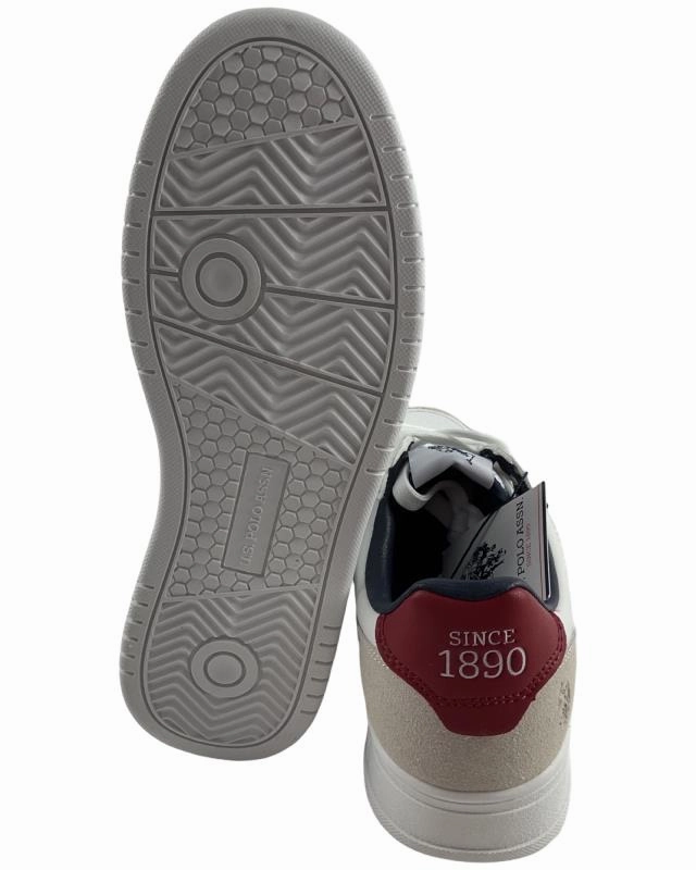 U.S. Polo Assn. Herren Sneaker KOSMO006-BWR Wei Sneaker Luftig