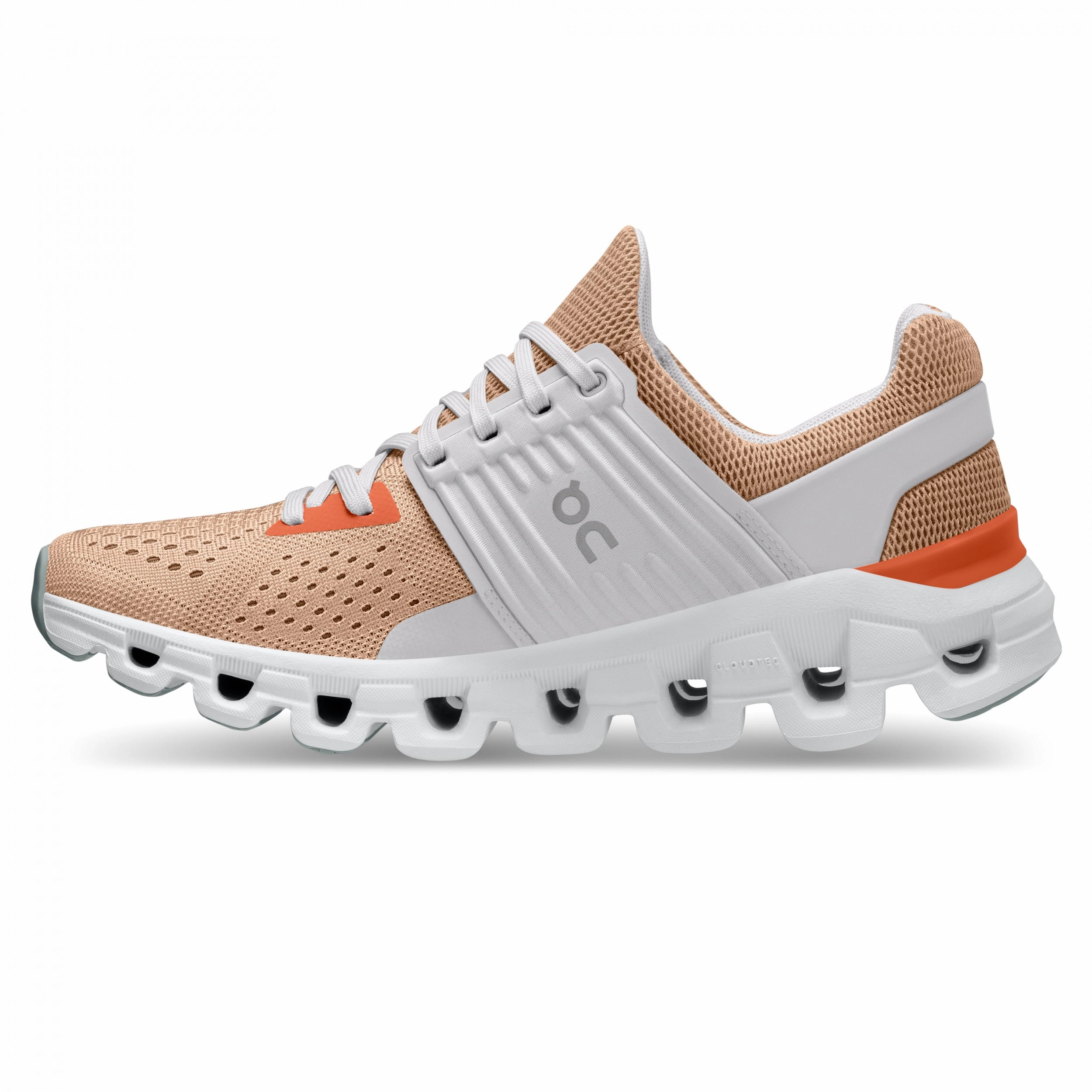 CLOUDSWIFT - Damen Lauf- und Freizeitschuh | Leicht und gut gedmpft - Wei-Orange Laufschuhe Schuhe