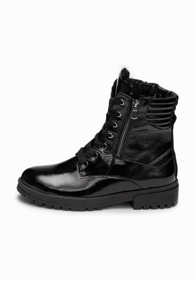 Ankle Boots Gr 39 unbertreffliche Stiefelette Lackleder