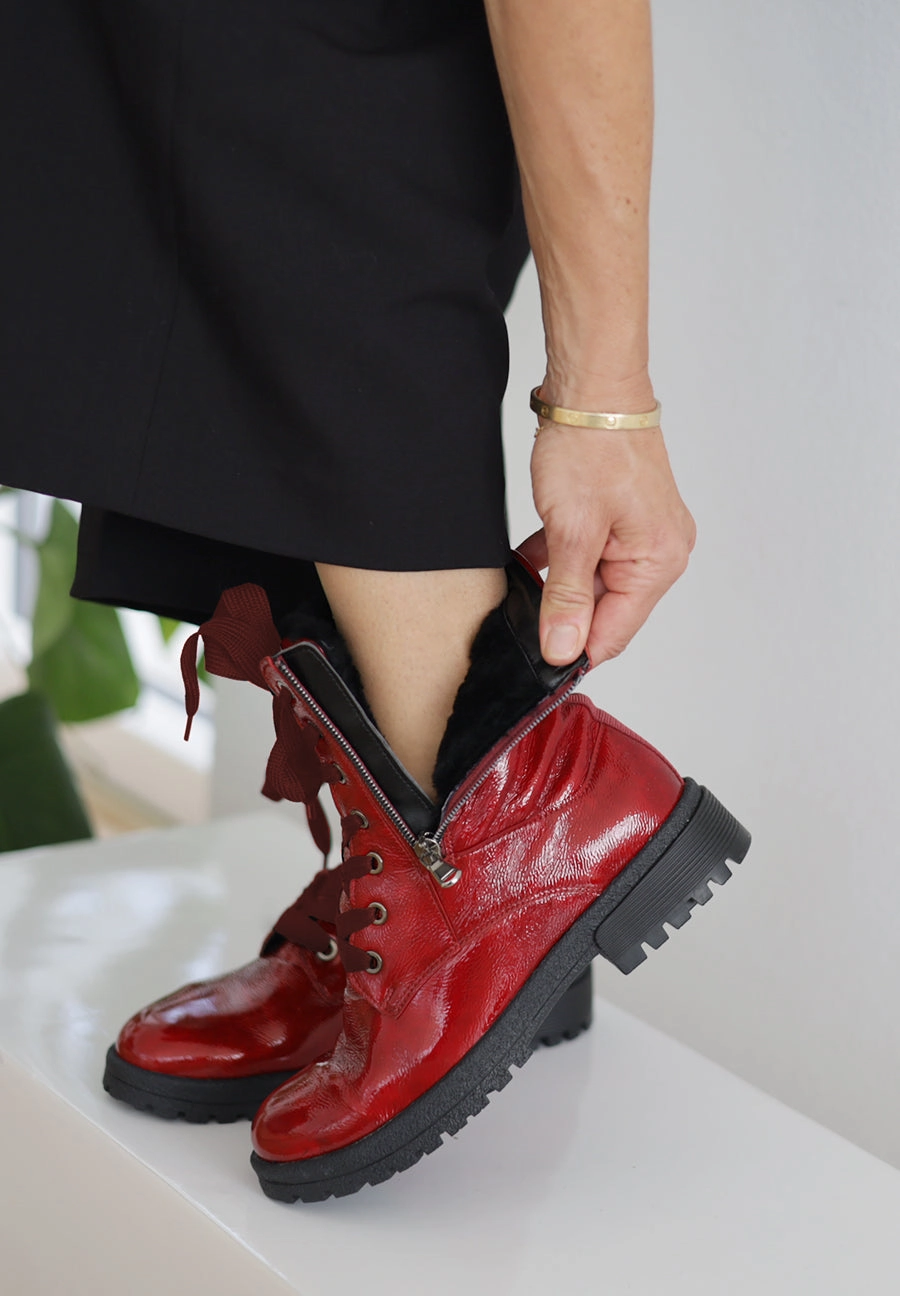 Ankle Boots 79 95 Vat Included unbertreffliche Stiefelette Lackleder