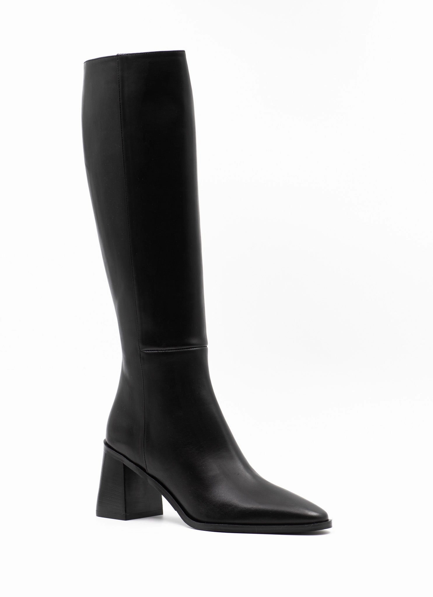 High Heels Hurt Ball Of Foot Knee high boots in black leather