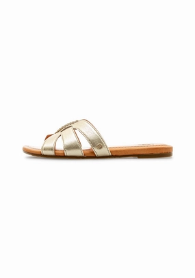 Modische Sandalen Mit Fußbett W Teague gold metallic