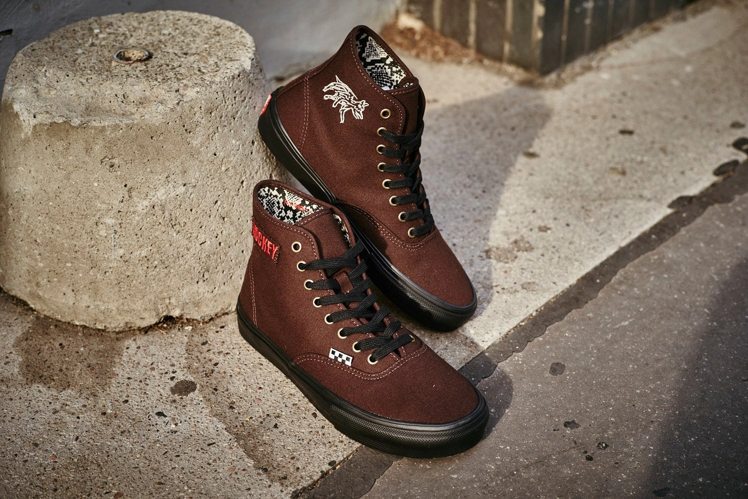 Vans X Hockey Skate Authentic Hi Snake Herren Skate Schuhe Sneaker Trendy